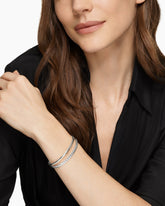 DY Mercer® Two Row Cuff Bracelet in Sterling Silver, 8mm